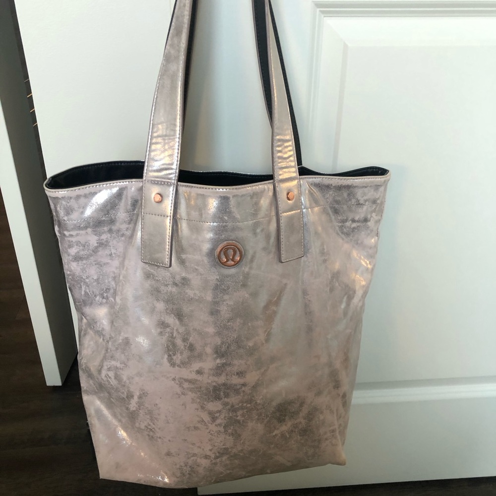 Shiny Pink Lululemon gym bag